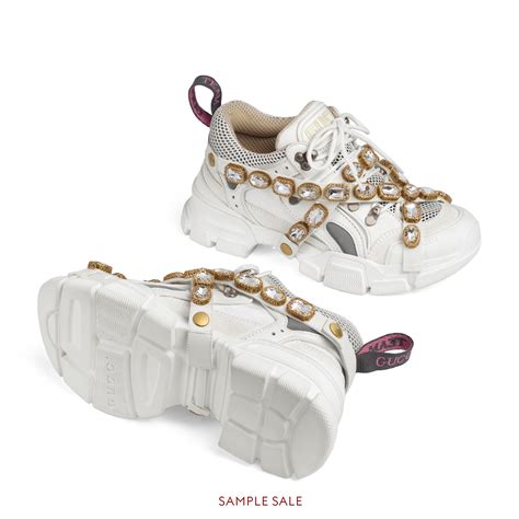 gucci flashtreak|Gucci flashtrek with crystals white.